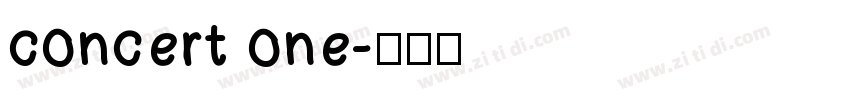 concert one字体转换
